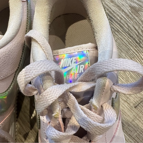 Nike Air Force 1 low pink  iridescent AF1 size 9 - Picture 6 of 10